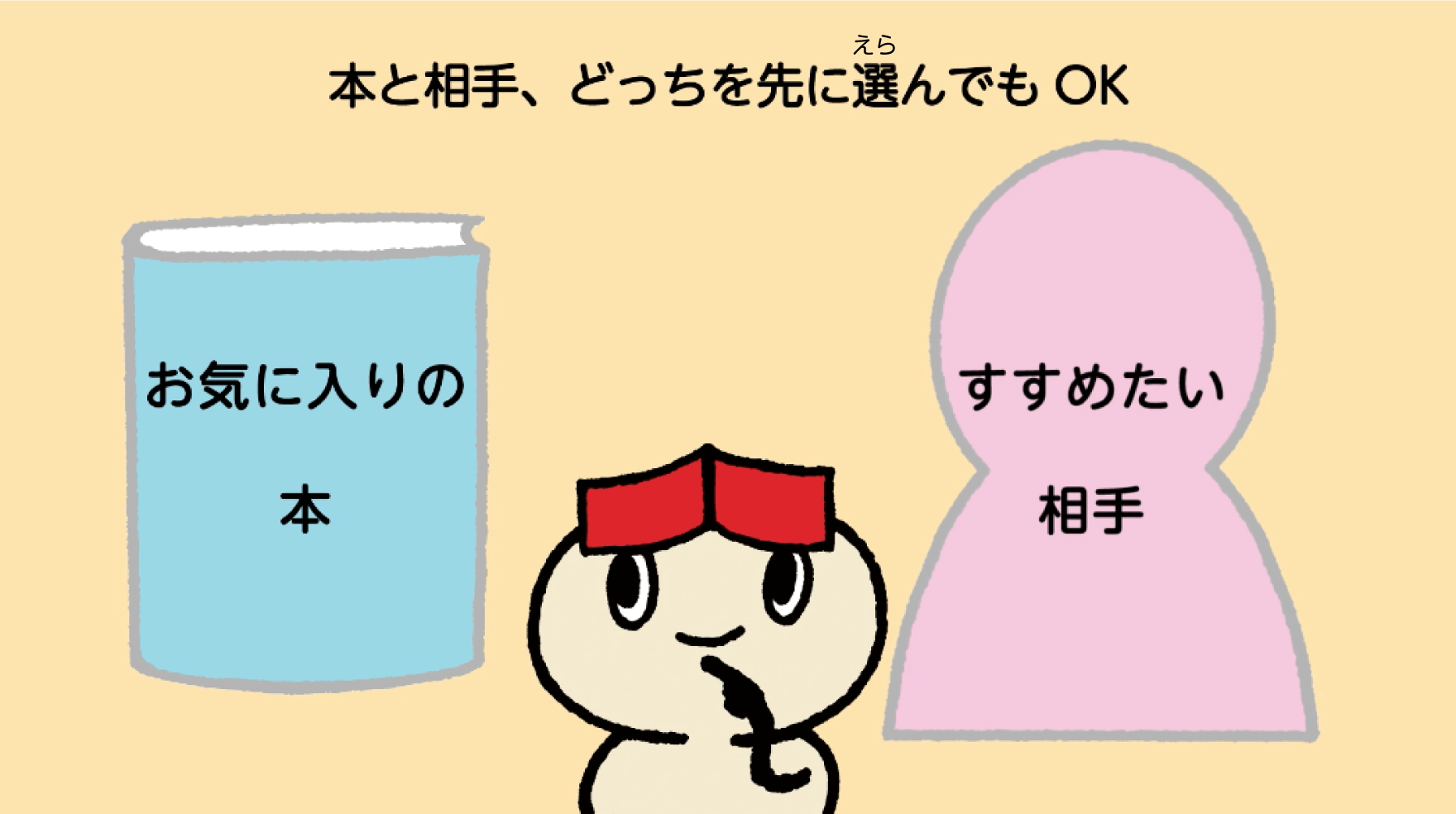 本と相手、どっちを先に選んでもOK